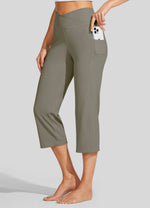 Willit Women's Crossover Yoga Capris 