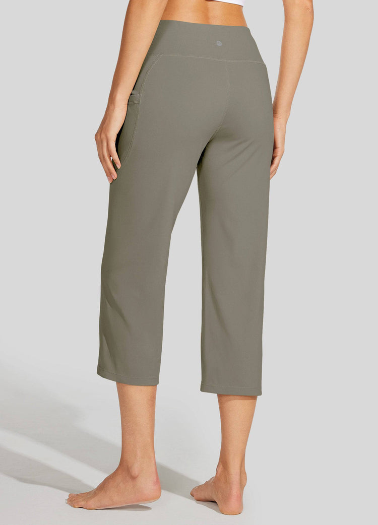 Willit Women's Crossover Yoga Capris 
