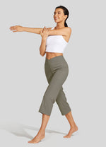 Willit Women's Crossover Yoga Capris 
