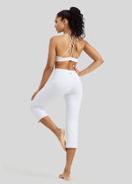 Willit Women's Crossover Yoga Capris 