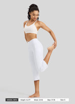 Willit Women's Crossover Yoga Capris 