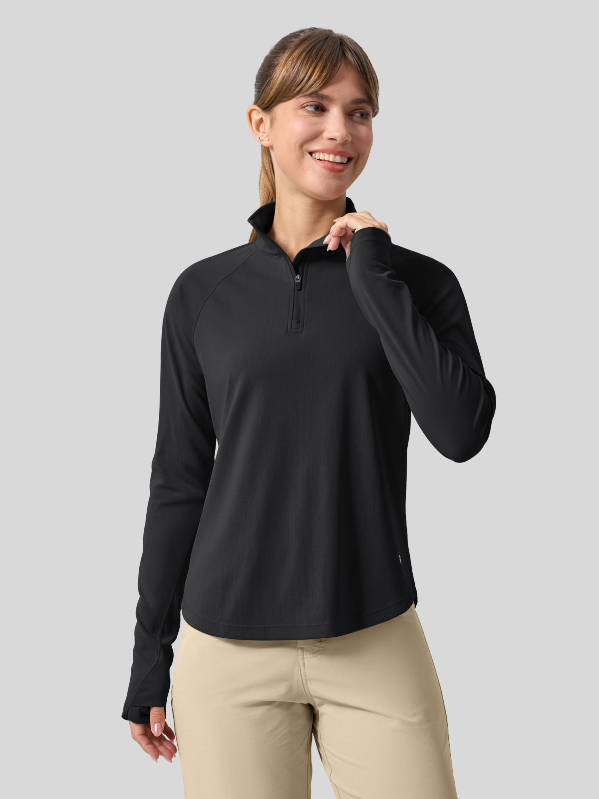 womens upf 50 sun shirt 1/4 zip 