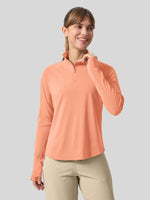 womens upf 50 sun shirt 1/4 zip 