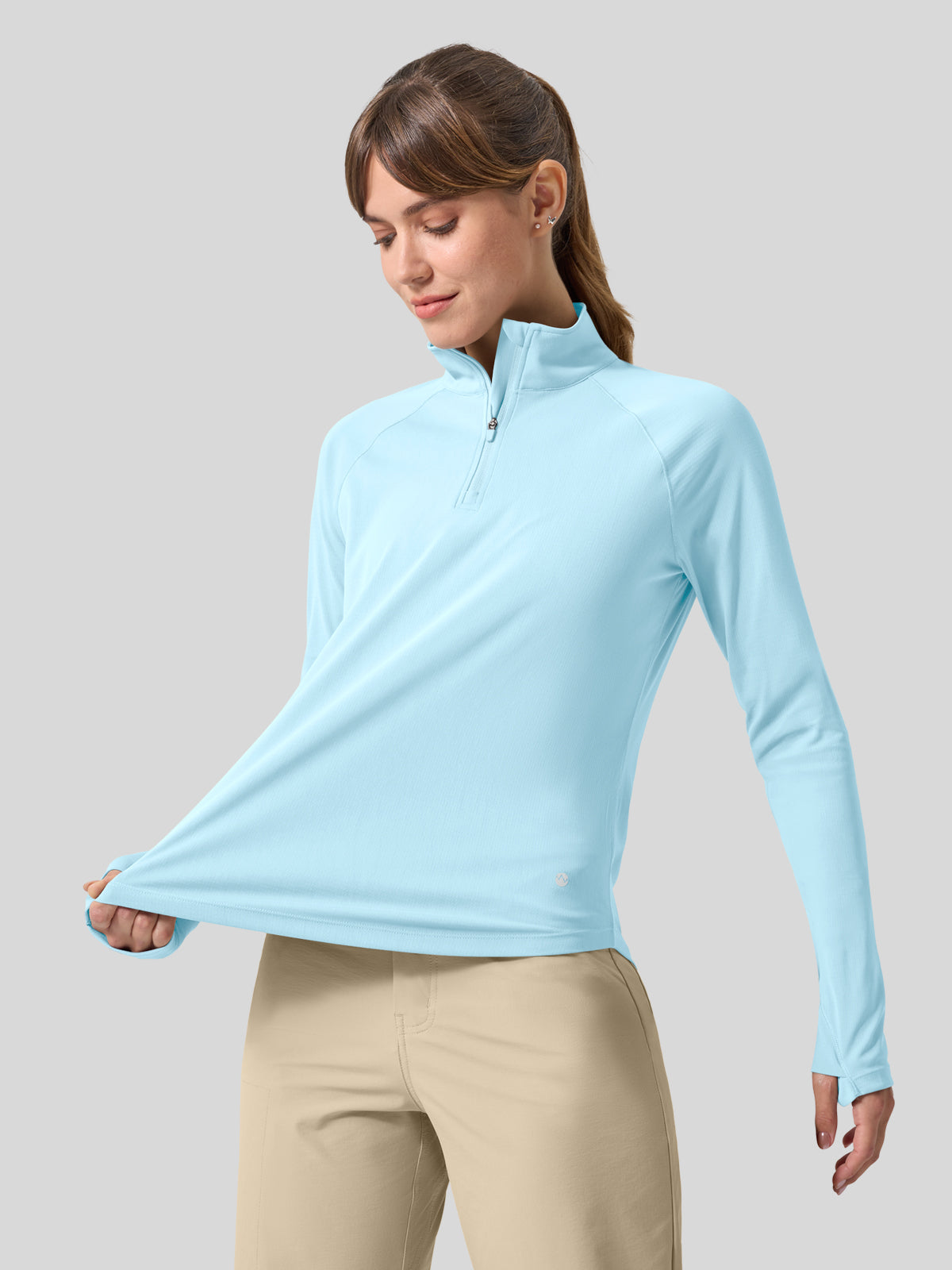 womens upf 50 sun shirt 1/4 zip 