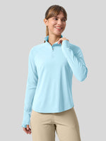 womens upf 50 sun shirt 1/4 zip 