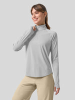 womens upf 50 sun shirt 1/4 zip 