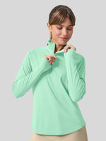womens upf 50 sun shirt 1/4 zip 
