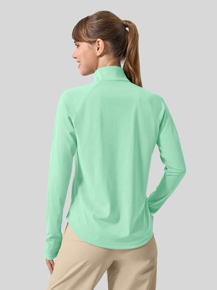womens upf 50 sun shirt 1/4 zip 