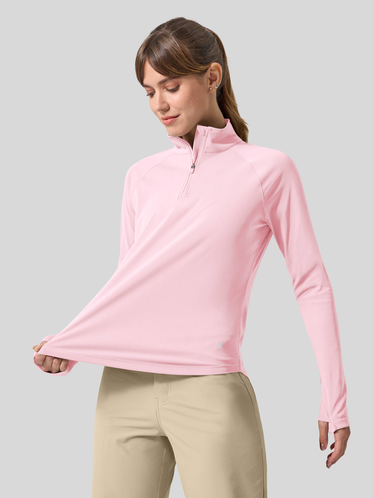 womens upf 50 sun shirt 1/4 zip 