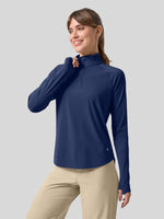 womens upf 50 sun shirt 1/4 zip 