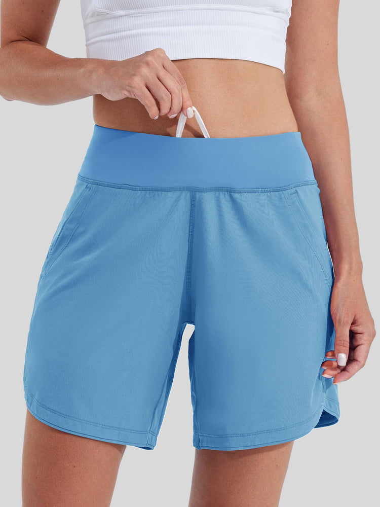 Willit Women's High Waist Swim Board Shorts 