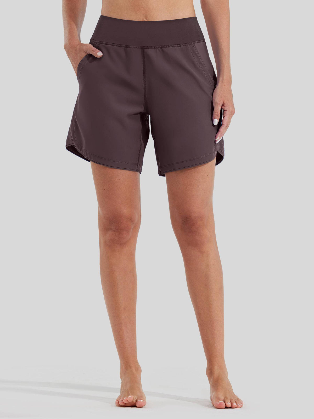 Willit Women's High Waist Swim Board Shorts in 