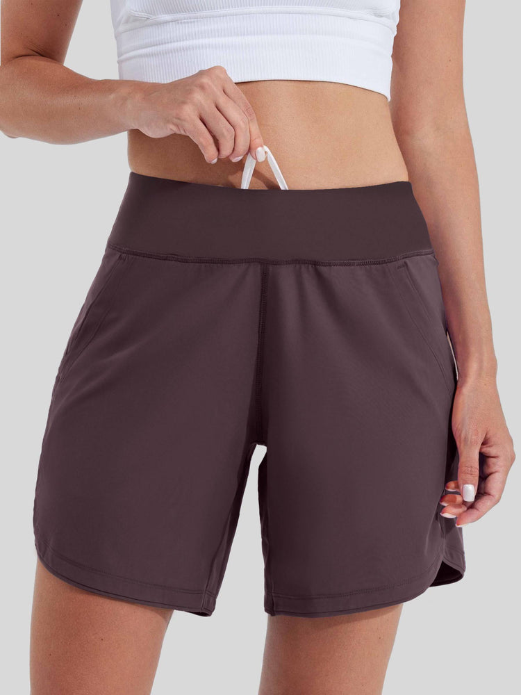 Willit Women's High Waist Swim Board Shorts in 