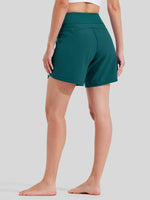 Willit Women's High Waist Swim Board Shorts in 