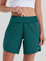 Willit Women's High Waist Swim Board Shorts in 