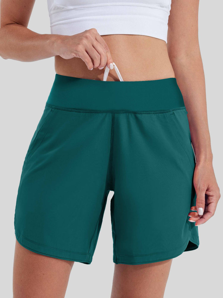 Willit Women's High Waist Swim Board Shorts in 