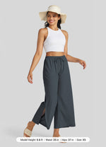 Willit Women's Wide-Leg Cropped Pants 
