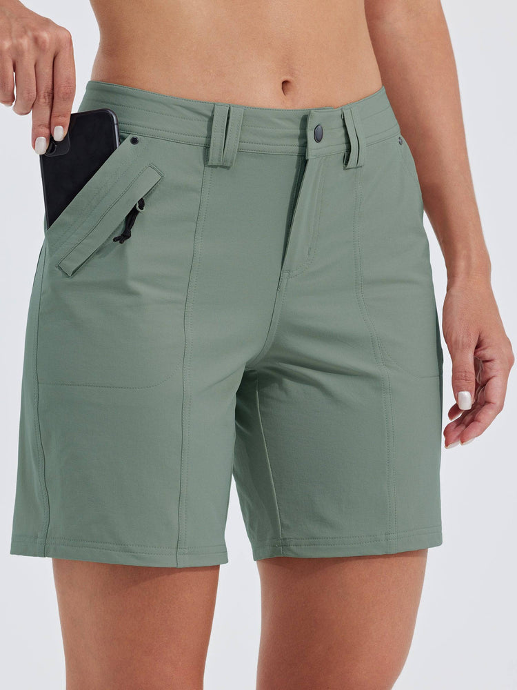 Willit Women's Casual Golf Hiking 7 Inch Shorts 