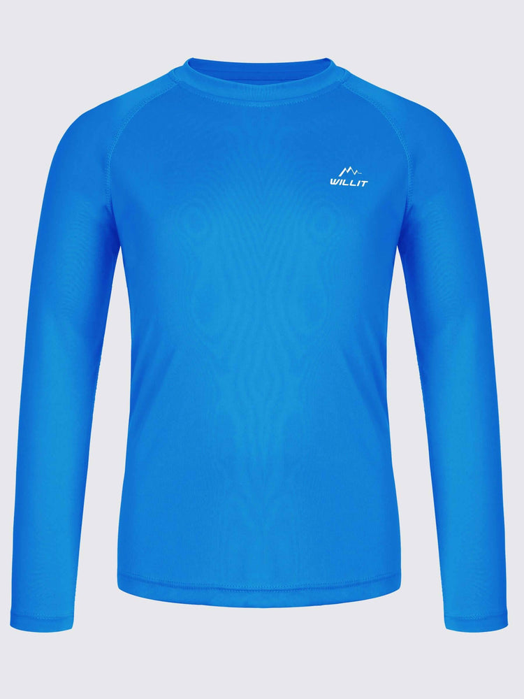 Boy's Long Sleeve Rash Guard Swim Shirts_ 