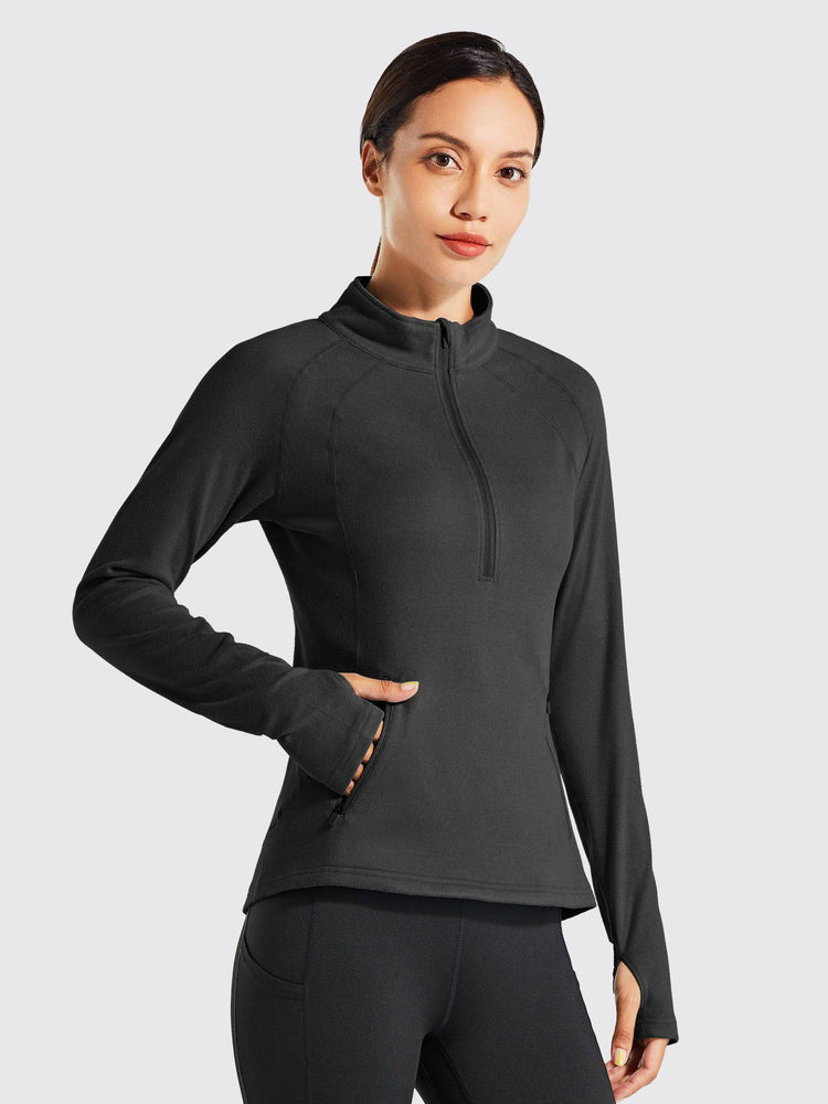 Willit Women's Fleece Pullover Half Zip_