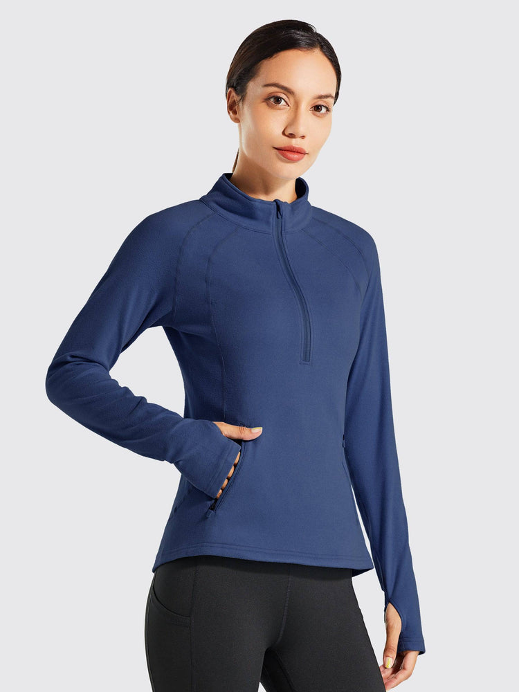 Willit Women's Fleece Pullover Half Zip_