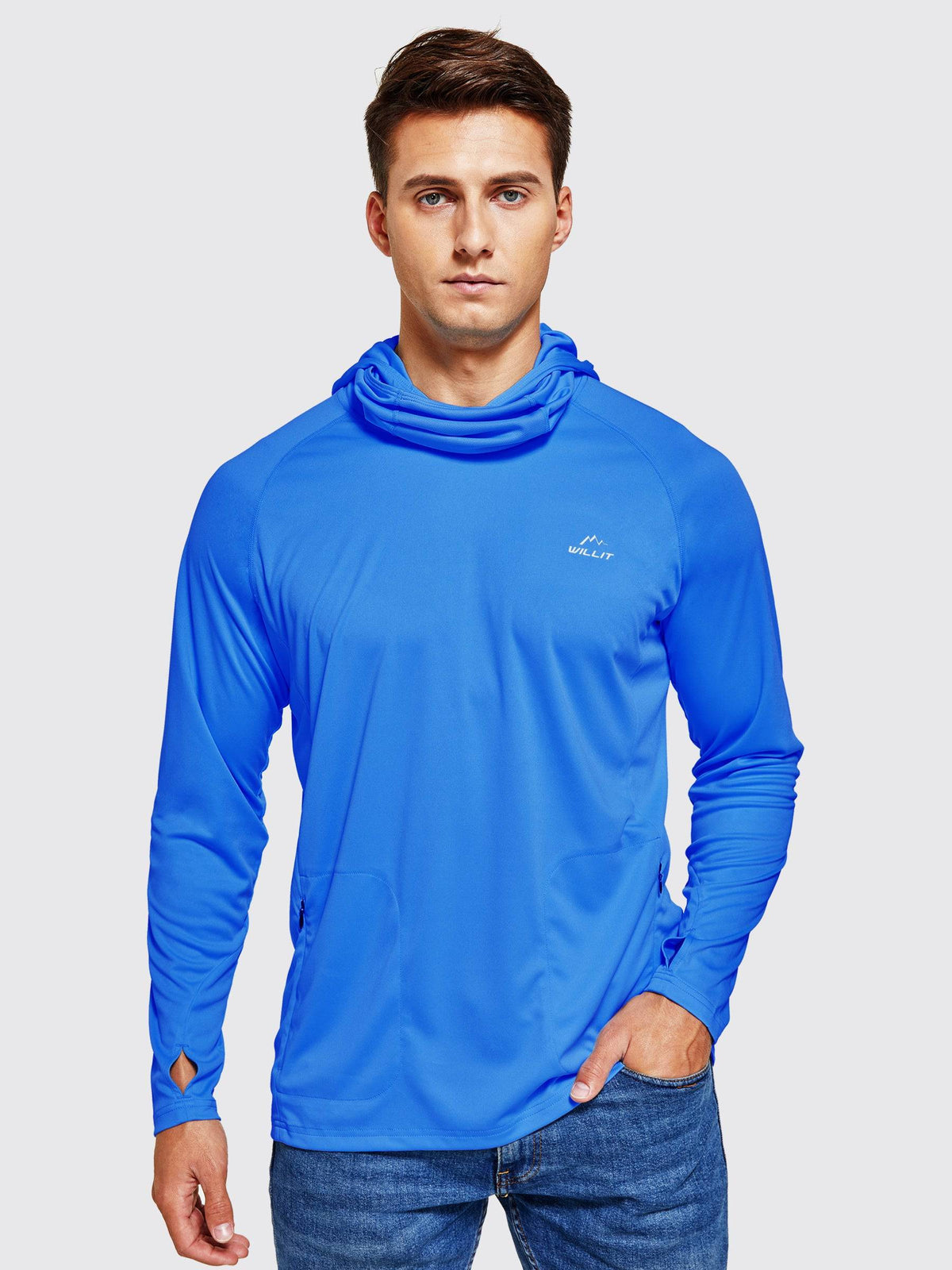 Willit Men's Sun Protection Hoodie UPF 50+ 