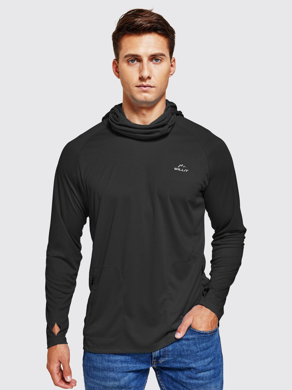 Willit Men's Sun Protection Hoodie UPF 50+ 