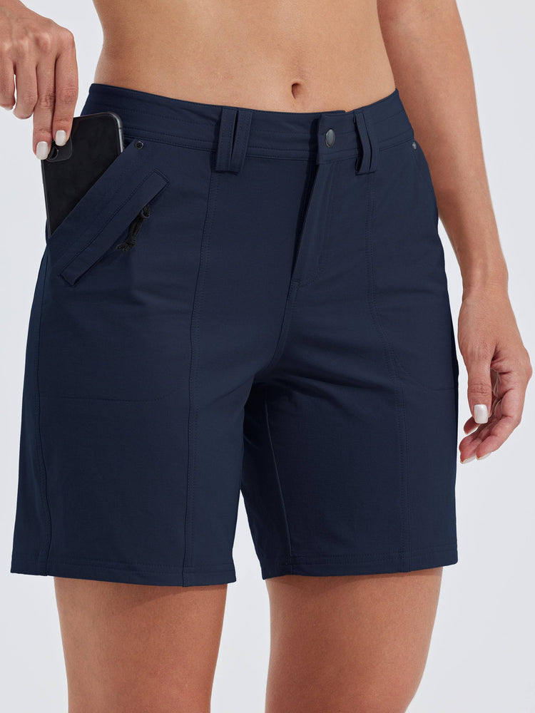 willit Women's Casual Golf Hiking 7 Inch Shorts 