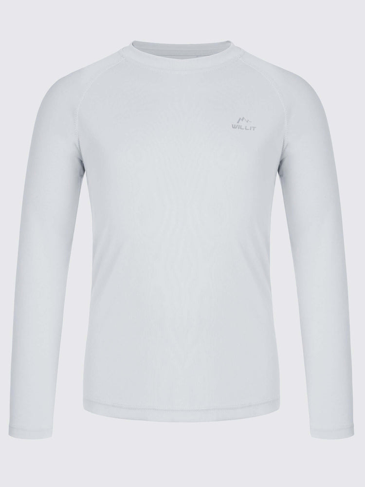 Boy's Long Sleeve Rash Guard Swim Shirts_ 