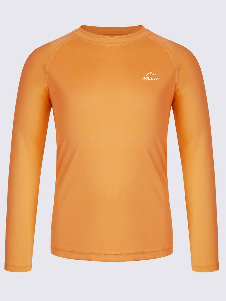 Boy's Long Sleeve Rash Guard Swim Shirts_