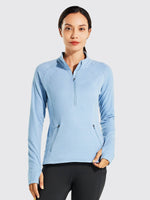 Willit Women's Fleece Pullover Half Zip_