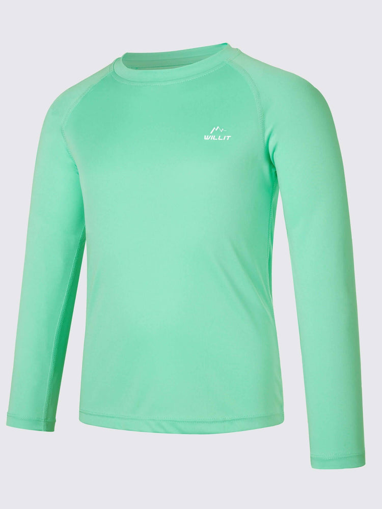 Boy's Long Sleeve Rash Guard Swim Shirts_ 