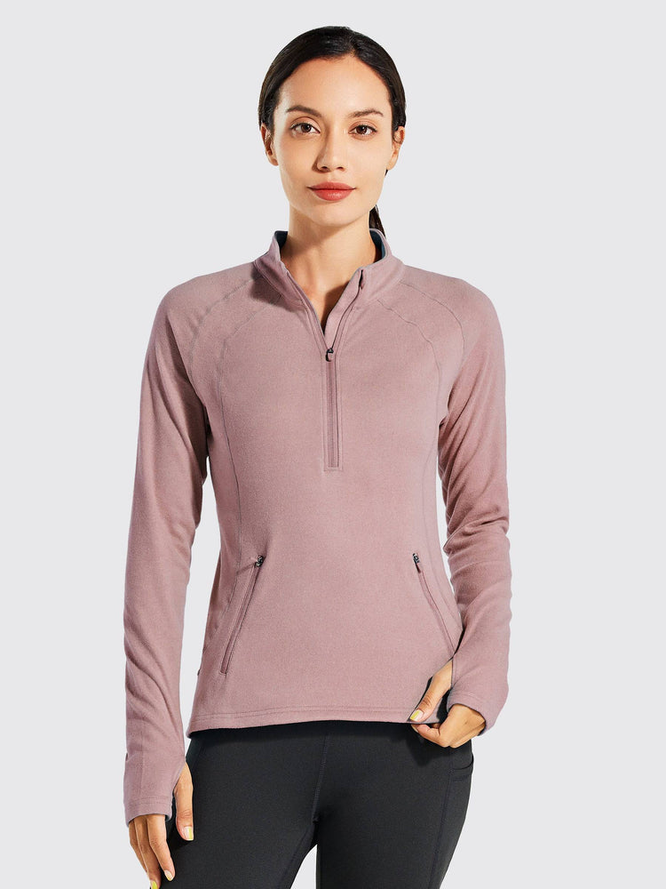 Willit Women's Fleece Pullover Half Zip_