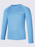 Boy's Long Sleeve Rash Guard Swim Shirts_