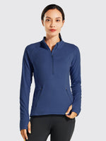 Willit Women's Fleece Pullover Half Zip_