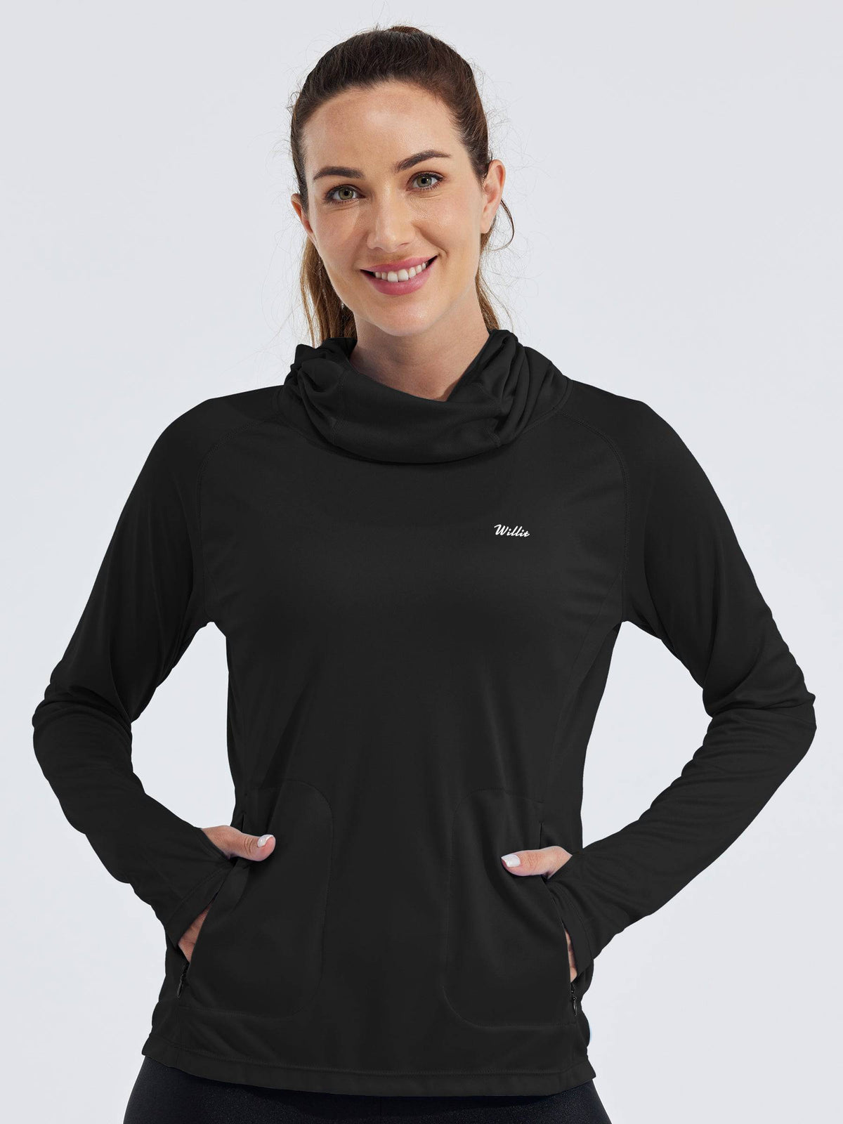 Women's Sun Protection Hoodie Long Sleeve with Face Mask Lightweights 