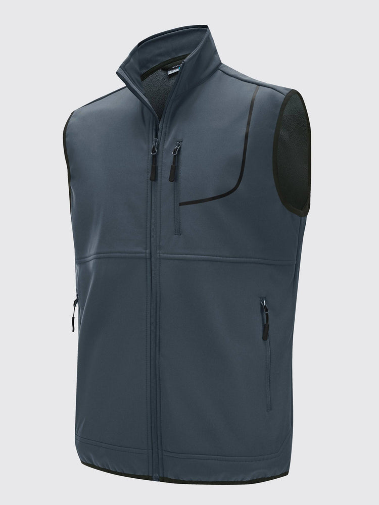 Willit Men's Softshell Vest Fleece Lined Outerwear_