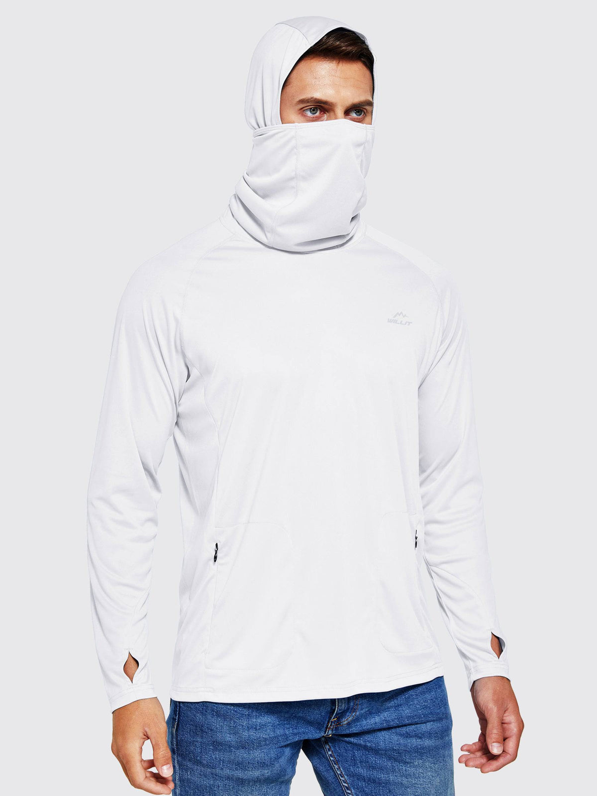 Willit Men's Sun Protection Hoodie UPF 50+_#white