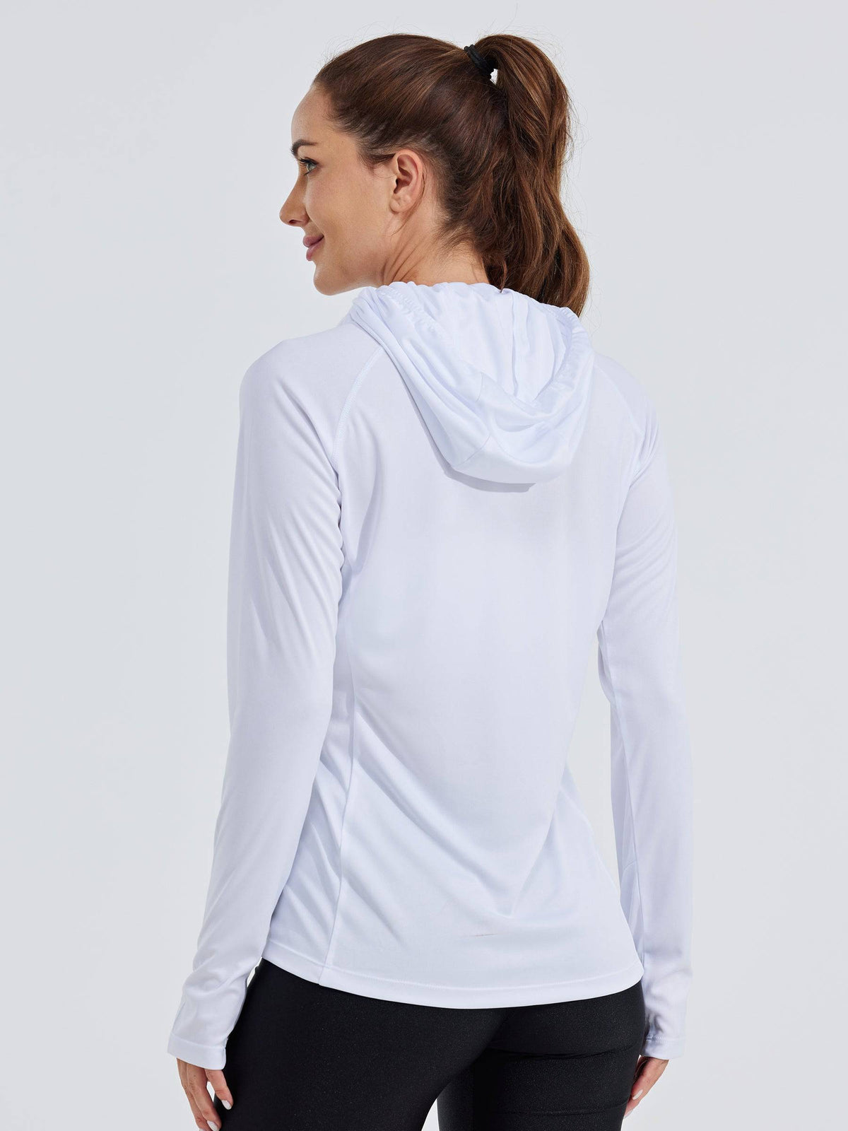 Women's Sun Protection Hoodie Long Sleeve with Face Mask Lightweights 
