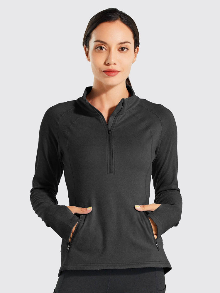 Willit Women's Fleece Pullover Half Zip_