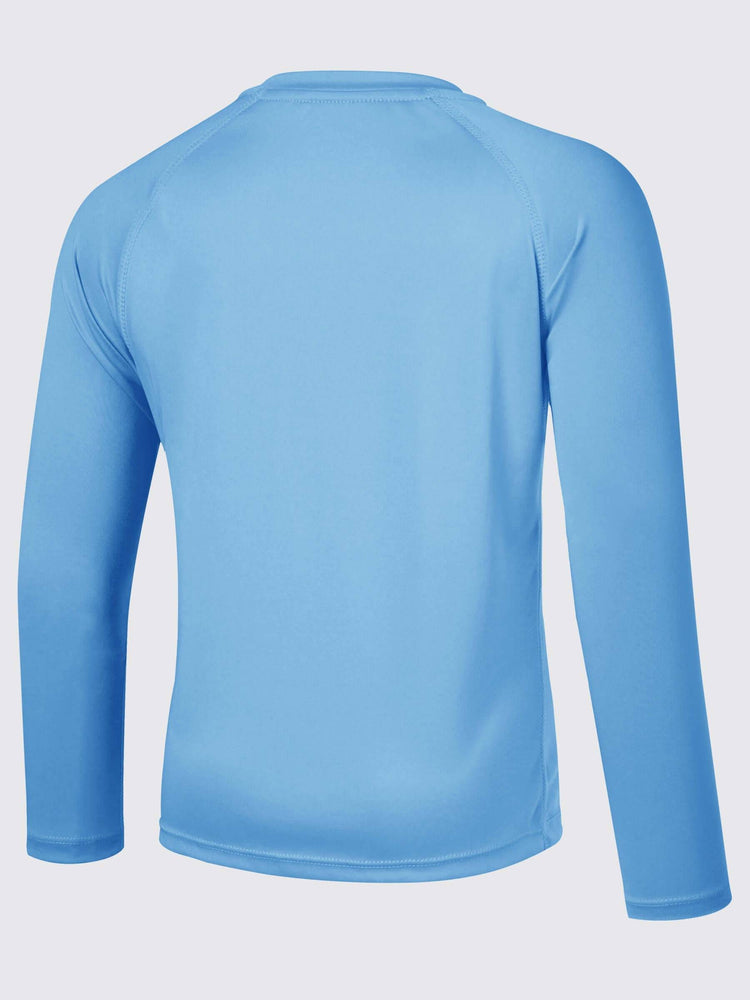Boy's Long Sleeve Rash Guard Swim Shirts_