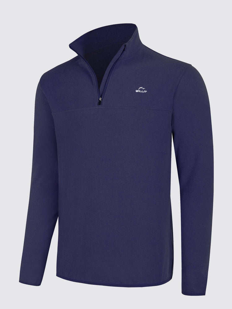 Willit Men's Fleece Pullover lightweight Sportswear_Laydown_