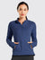 Willit Women's Fleece Pullover Half Zip_#navy