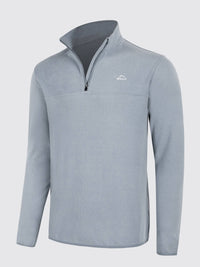 Willit Men's Fleece Pullover lightweight Sportswear_Laydown_#light-gray