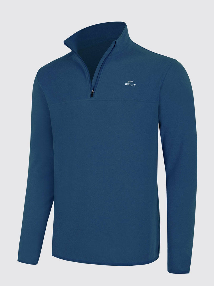 Willit Men's Fleece Pullover lightweight Sportswear_Laydown_