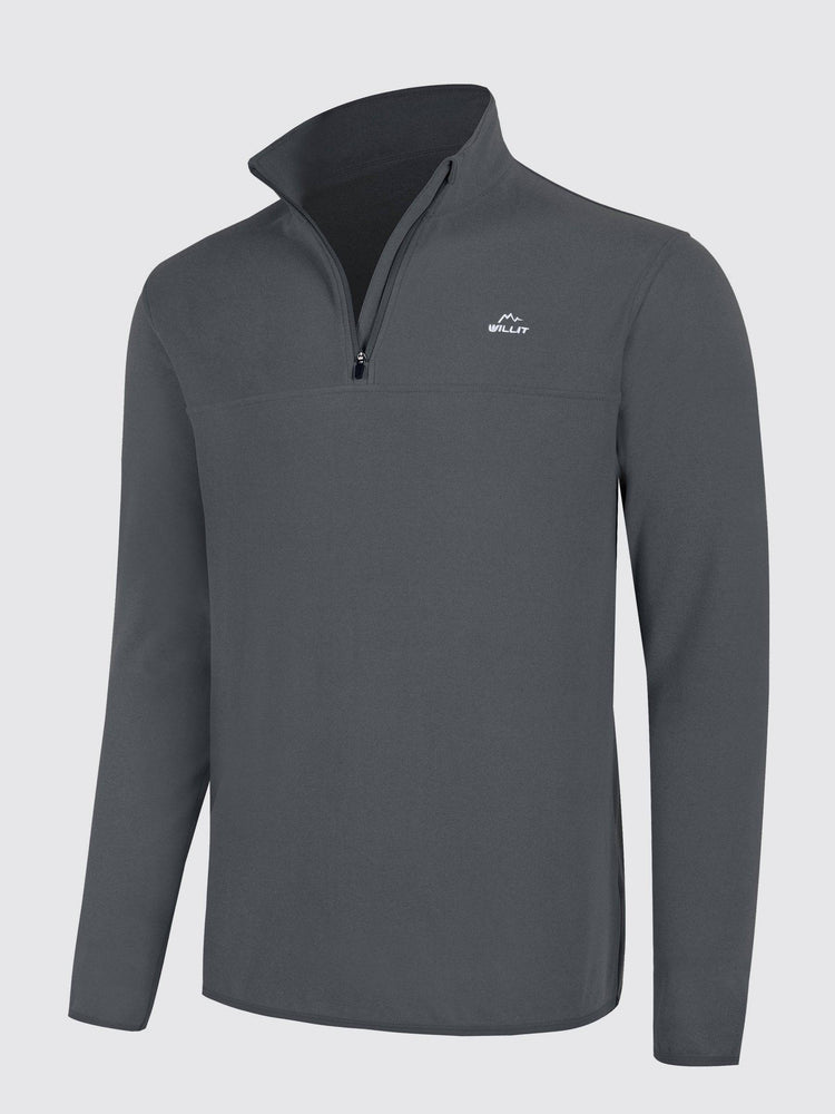 Willit Men's Fleece Pullover lightweight Sportswear_Laydown_