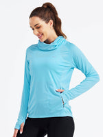 Women's Sun Protection Hoodie Long Sleeve with Face Mask Lightweights 