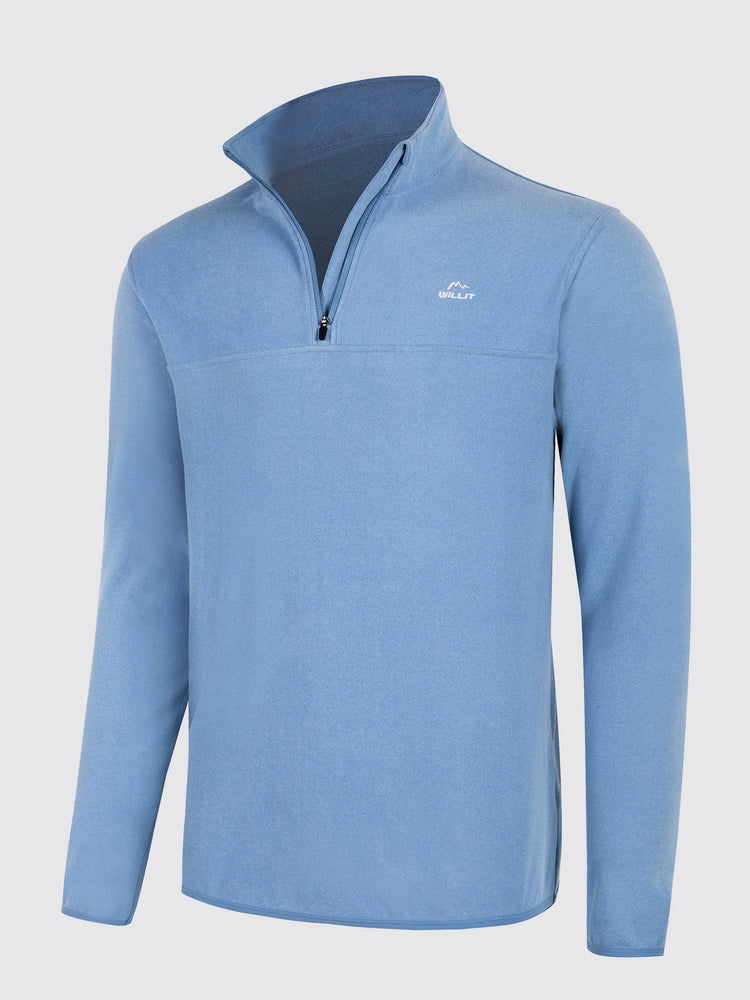 Willit Men's Fleece Pullover lightweight Sportswear_Laydown_