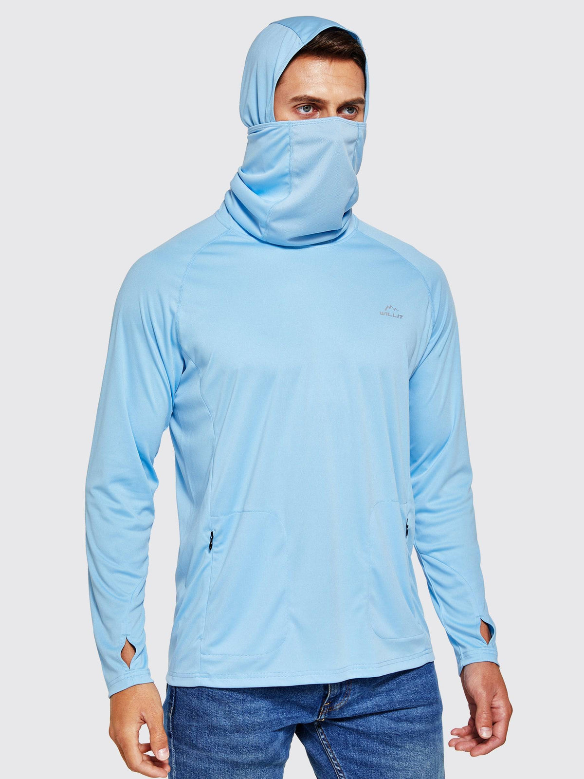 Willit Men's Sun Protection Hoodie UPF 50+ 