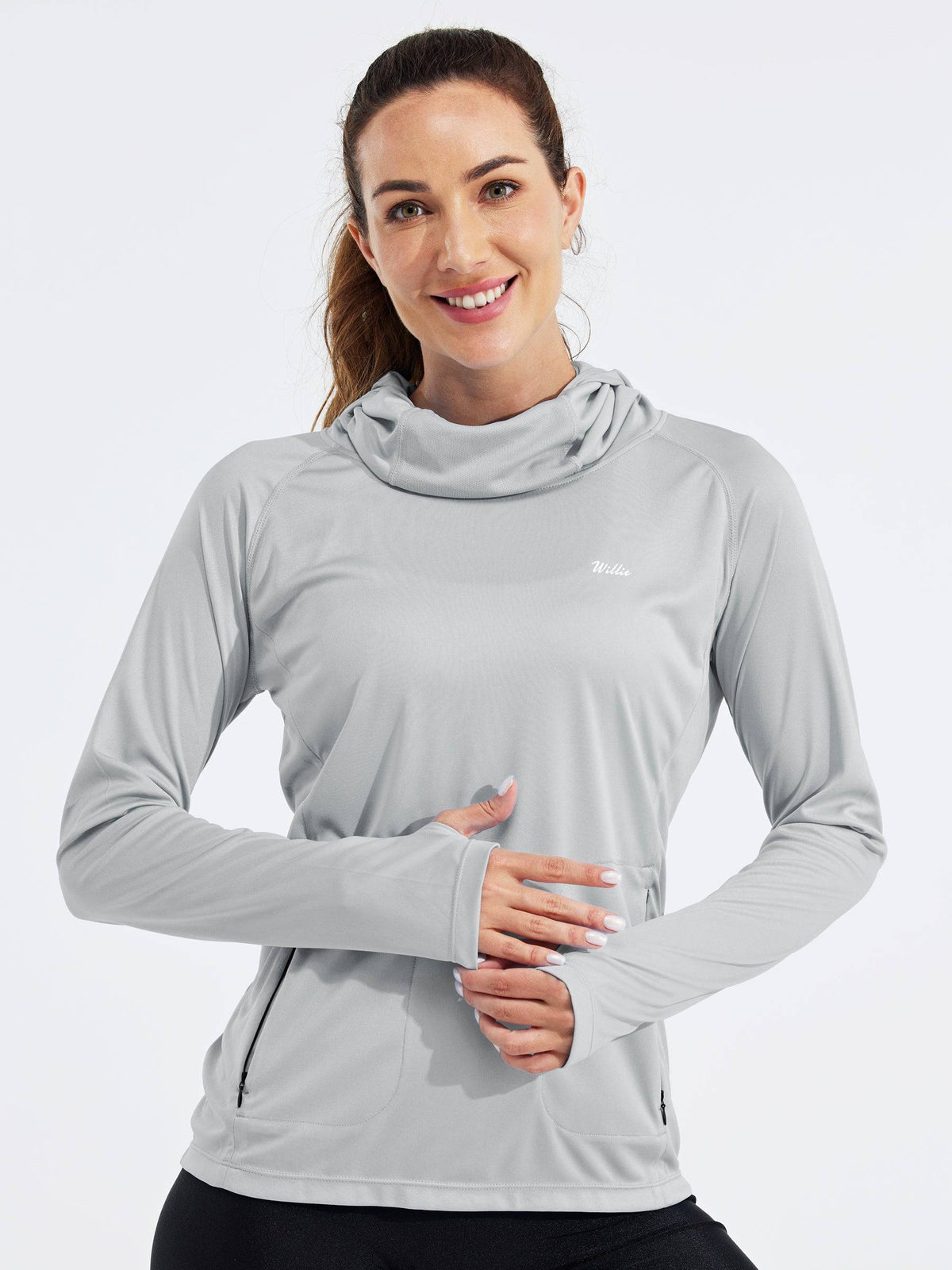 Women's Sun Protection Hoodie Long Sleeve with Face Mask Lightweights 